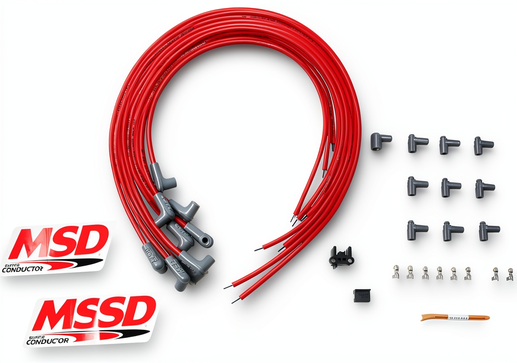 MSD spark plug wire set installed in a high‑performance engine