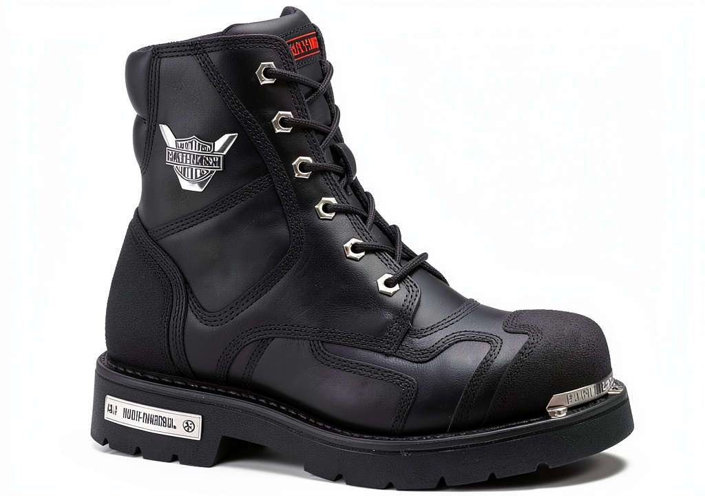 'Wolverine Black Motorcycle Boots for Women'
