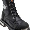 Wolverine Black Motorcycle Boots for Women-1
