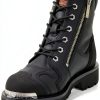 Wolverine Black Motorcycle Boots for Women-2