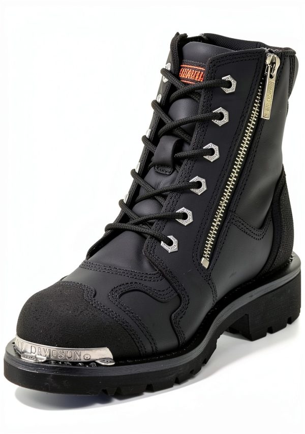 Wolverine Black Motorcycle Boots for Women-2
