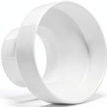 CABAX Duct Reducer 6 to 4 Inch Air Duct Adapter for HVAC Pipe, White-0
