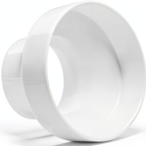 CABAX Duct Reducer 6 to 4 Inch Air Duct Adapter for HVAC Pipe, White-0