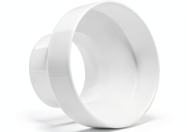 CABAX Duct Reducer 6 to 4 Inch Air Duct Adapter for HVAC Pipe, White-0