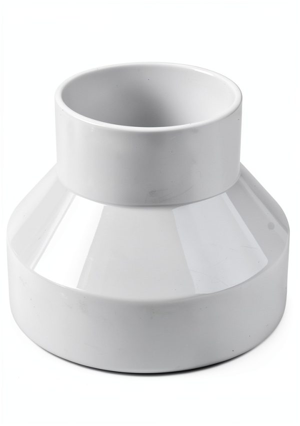 CABAX Duct Reducer 6 to 4 Inch Air Duct Adapter for HVAC Pipe, White-1