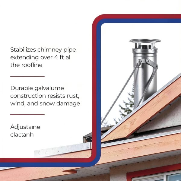 DuraVent 6DP XRB DuraPlus 6" Roof Bracket for Chimney Pipe Metallic-2