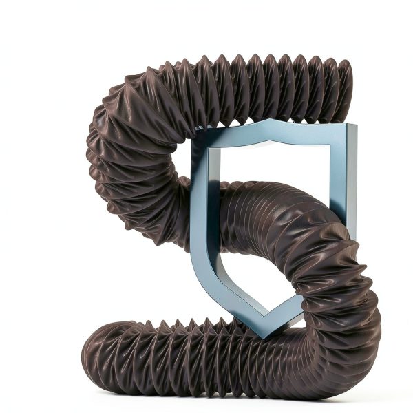 3 Inch Duct Hose HG Power Nylon HVAC Duct 8FT Black with 2 Clamps-2