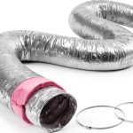 VEVOR Insulated Flexible Duct 8" x 25 Ft R-6.0，Energy-Efficient 3-Layer HVAC Hose with 2 Clamps for HVAC & Exhaust Ductwork-0