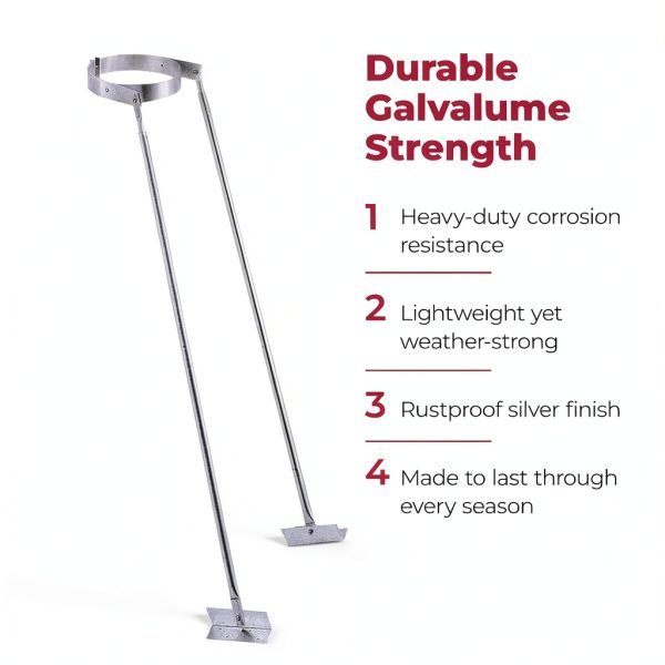 DuraVent 6DP XRB DuraPlus 6" Roof Bracket for Chimney Pipe Metallic-3
