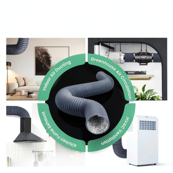 3 Inch Aluminum Ducting InfiniPower Dryer Vent Hose Gray 8ft-5