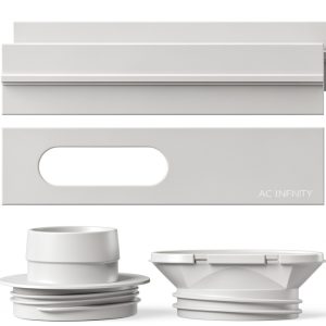 AC Infinity Window Duct Kit, Universal Vent Port for 4” and 6” Inline Fans, Window Vent Kit Fit with HVAC Ducting, Hoses, Duct Fans, Air Conditioner, and Dryer in Homes, Grow Tents, and Grow Rooms-0