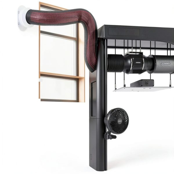AC Infinity Window Duct Kit, Universal Vent Port for 4” and 6” Inline Fans, Window Vent Kit Fit with HVAC Ducting, Hoses, Duct Fans, Air Conditioner, and Dryer in Homes, Grow Tents, and Grow Rooms-1