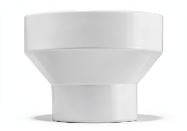 CABAX Duct Reducer 6 to 4 Inch Air Duct Adapter for HVAC Pipe, White-6