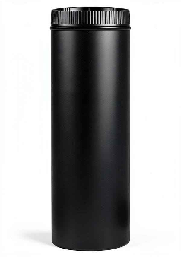 Stove Pipe 8" x 24" Black United States HDW HVAC Ducting Pipe-1