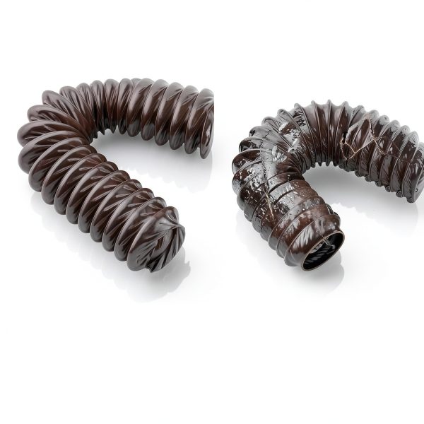 3 Inch Duct Hose HG Power Nylon HVAC Duct 8FT Black with 2 Clamps-1