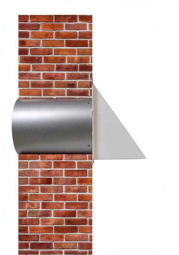 6 Inch Hooded Wall Vent JYINCPED Galvanized Steel White Exhaust Cover-5