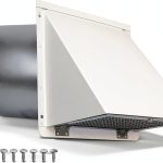 6 Inch Hooded Wall Vent JYINCPED Galvanized Steel White Exhaust Cover-0