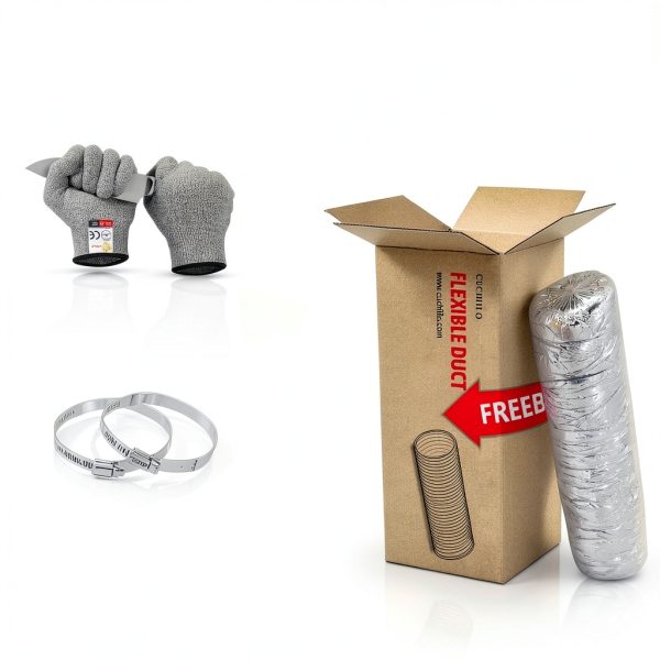 4 Inch Insulated Flexible Duct Cuchiilo HVAC 4'' R-4.2 25 ft-5