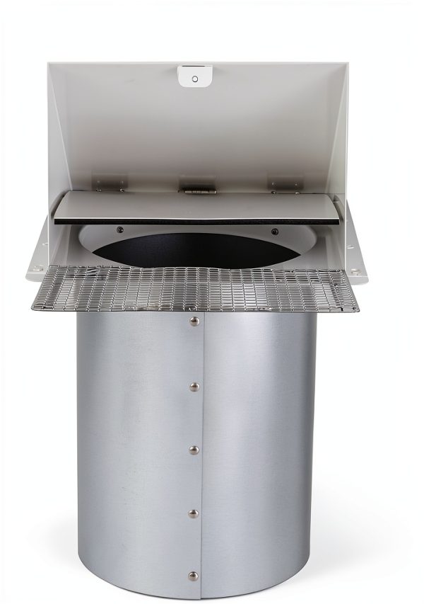 6 Inch Hooded Wall Vent JYINCPED Galvanized Steel White Exhaust Cover-4