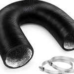 4 Inch Dryer Vent Hose YIJUHOU Aluminum Ducting 5ft with Clamps-0