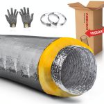 4 Inch Insulated Flexible Duct Cuchiilo HVAC 4'' R-4.2 25 ft-0