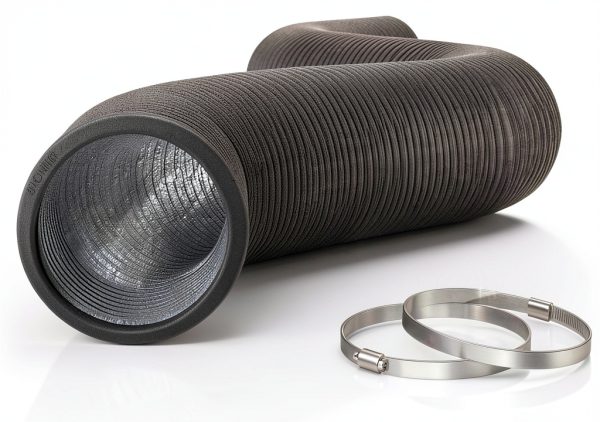 AC Infinity Flexible 4-Inch Aluminum Ducting, Heavy-Duty Four-Layer Protection, 8-Feet Long for Heating Cooling Ventilation and Exhaust-0