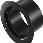 6 Inch Duct Connector HG Power Plastic Straight Pipe Flange Black-0