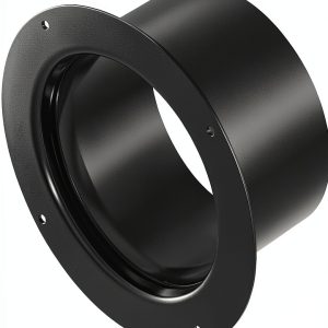 6 Inch Duct Connector HG Power Plastic Straight Pipe Flange Black-0