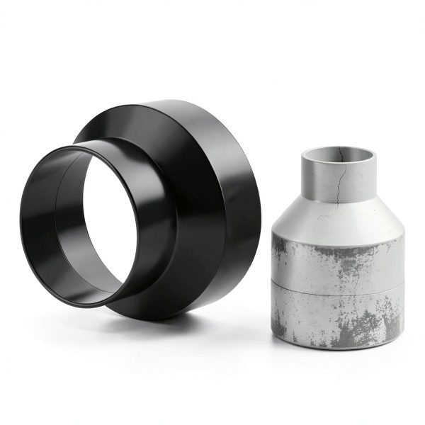 4 to 3 Inch Duct Reducer Hon&Guan Galvanized Steel Black HVAC-3