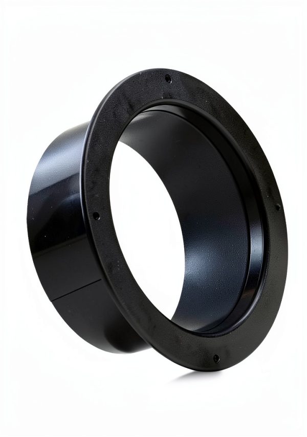 6 Inch Duct Connector HG Power Plastic Straight Pipe Flange Black-7