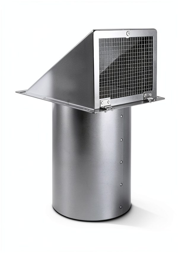 6 Inch Hooded Wall Vent JYINCPED Galvanized Steel White Exhaust Cover-1